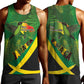 Afro Jamaica Independence Day Men Tank Top Swallow-tail Hummingbird with Tropical Plants - African Pride
