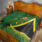 Afro Jamaica Independence Day Quilt Swallow-tail Hummingbird with Tropical Plants - African Pride