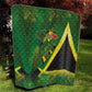 Afro Jamaica Independence Day Quilt Swallow-tail Hummingbird with Tropical Plants - African Pride
