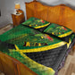 Afro Jamaica Independence Day Quilt Bed Set Swallow-tail Hummingbird with Tropical Plants - African Pride