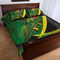Afro Jamaica Independence Day Quilt Bed Set Swallow-tail Hummingbird with Tropical Plants - African Pride
