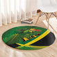 Afro Jamaica Independence Day Round Carpet Swallow-tail Hummingbird with Tropical Plants - African Pride