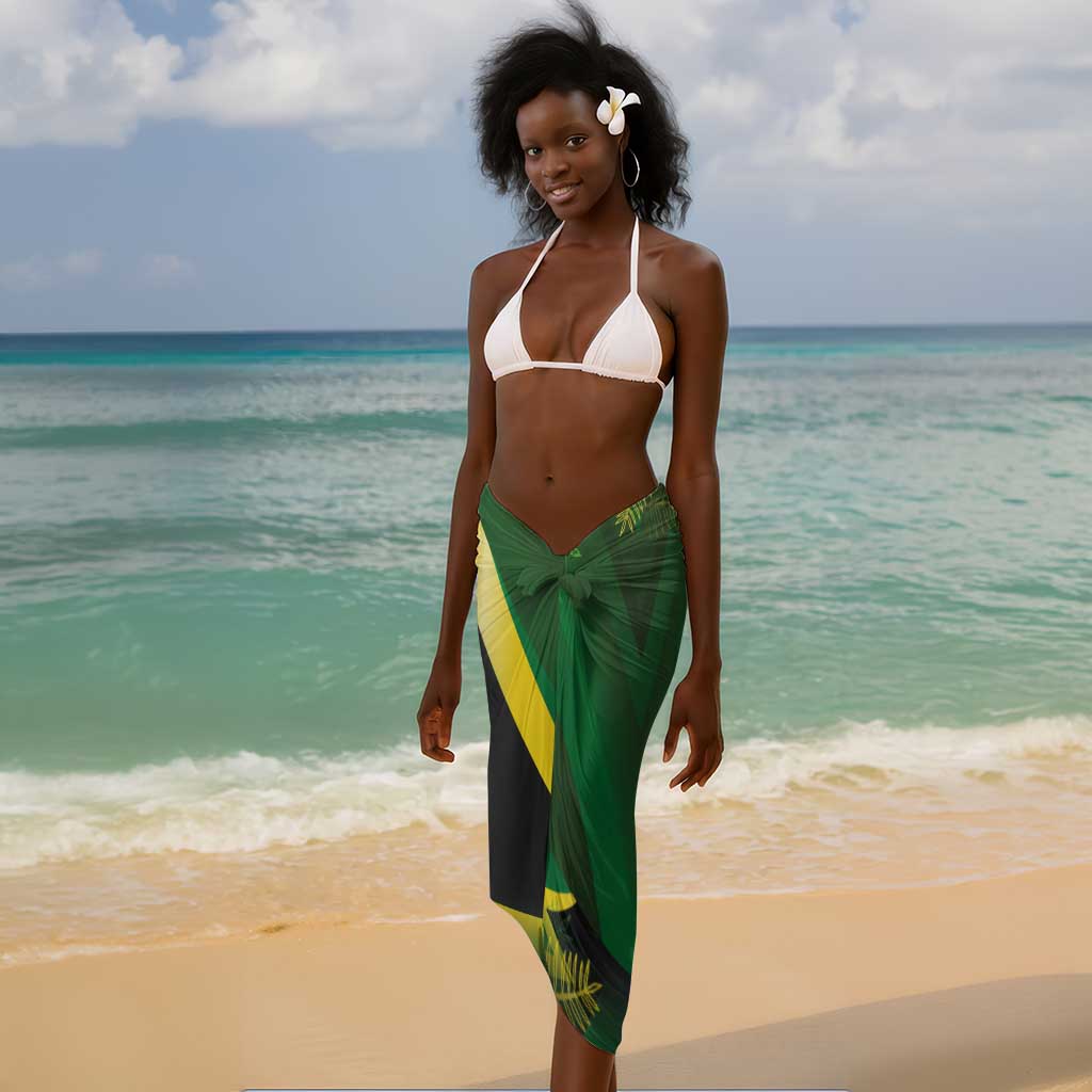 Afro Jamaica Independence Day Sarong Swallow-tail Hummingbird with Tropical Plants - African Pride