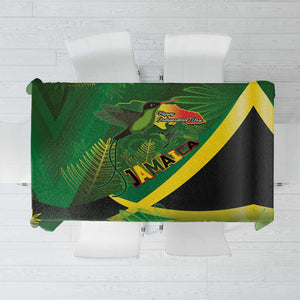 Afro Jamaica Independence Day Tablecloth Swallow-tail Hummingbird with Tropical Plants - African Pride