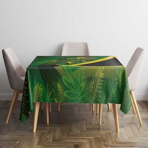 Afro Jamaica Independence Day Tablecloth Swallow-tail Hummingbird with Tropical Plants - African Pride
