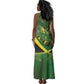 Afro Jamaica Independence Day Tank Maxi Dress Swallow-tail Hummingbird with Tropical Plants - African Pride