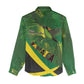 Afro Jamaica Independence Day Women Casual Shirt Swallow-tail Hummingbird with Tropical Plants - African Pride