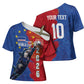 Custom Cape Verde Football 2026 Debut Cross Shoulder Shirt Blue Sharks Stand Strong