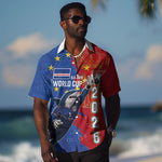 Custom Cape Verde Football 2026 Debut Hawaiian Shirt Blue Sharks Stand Strong