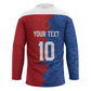 Custom Cape Verde Football 2026 Debut Hockey Jersey Blue Sharks Stand Strong