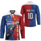 Custom Cape Verde Football 2026 Debut Hockey Jersey Blue Sharks Stand Strong