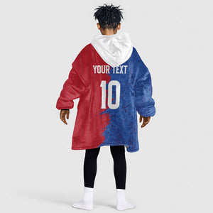 Custom Cape Verde Football 2026 Debut Kid Wearable Blanket Hoodie Blue Sharks Stand Strong