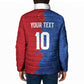 Custom Cape Verde Football 2026 Debut Padded Jacket Blue Sharks Stand Strong