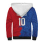 Custom Cape Verde Football 2026 Debut Sherpa Hoodie Blue Sharks Stand Strong