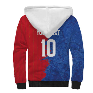 Custom Cape Verde Football 2026 Debut Sherpa Hoodie Blue Sharks Stand Strong