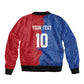 Custom Cape Verde Football 2026 Debut Sleeve Zip Bomber Jacket Blue Sharks Stand Strong