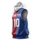 Custom Cape Verde Football 2026 Debut Sleeveless Hoodie Blue Sharks Stand Strong