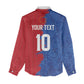 Custom Cape Verde Football 2026 Debut Women Casual Shirt Blue Sharks Stand Strong