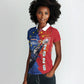 Custom Cape Verde Football 2026 Debut Women Polo Shirt Blue Sharks Stand Strong