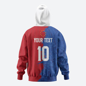 Custom Cape Verde Football 2026 Debut Zip Hoodie Blue Sharks Stand Strong