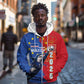 Custom Cape Verde Football 2026 Debut Zip Hoodie Blue Sharks Stand Strong