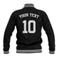 Custom DR Congo Football Baseball Jacket Leopards Texture Wild Black