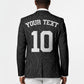 Custom DR Congo Football Blazer Leopards Texture Wild Black