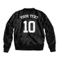 Custom DR Congo Football Bomber Jacket Leopards Texture Wild Black