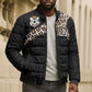 Custom DR Congo Football Bomber Puffer Jacket Leopards Texture Wild Black
