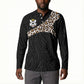Custom DR Congo Football Button Sweatshirt Leopards Texture Wild Black