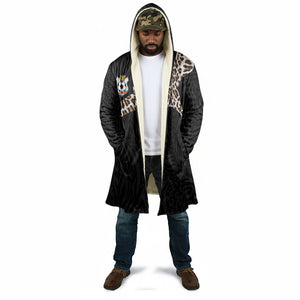 Custom DR Congo Football Cloak Leopards Texture Wild Black