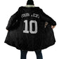 Custom DR Congo Football Cloak Leopards Texture Wild Black