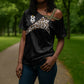 Custom DR Congo Football Cross Shoulder Shirt Leopards Texture Wild Black