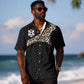 Custom DR Congo Football Hawaiian Shirt Leopards Texture Wild Black LT03