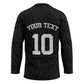 Custom DR Congo Football Hockey Jersey Leopards Texture Wild Black