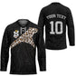 Custom DR Congo Football Hockey Jersey Leopards Texture Wild Black