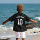 Custom DR Congo Football Kid Hawaiian Shirt Leopards Texture Wild Black