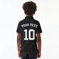 Custom DR Congo Football Kid Polo Shirt Leopards Texture Wild Black