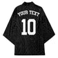 Custom DR Congo Football Kimono Leopards Texture Wild Black