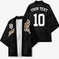 Custom DR Congo Football Kimono Leopards Texture Wild Black