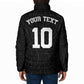 Custom DR Congo Football Padded Jacket Leopards Texture Wild Black