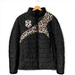 Custom DR Congo Football Padded Jacket Leopards Texture Wild Black