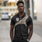 Custom DR Congo Football Polo Shirt Leopards Texture Wild Black