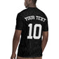 Custom DR Congo Football Rugby Jersey Leopards Texture Wild Black