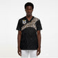Custom DR Congo Football Scrub Top Leopards Texture Wild Black