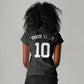Custom DR Congo Football Women V-Neck T-Shirt Leopards Texture Wild Black