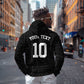 Custom DR Congo Football Zip Hoodie Leopards Texture Wild Black