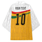 Custom Ghana Football Kimono Abstract Flag and Kente Pattern