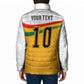 Custom Ghana Football Padded Jacket Abstract Flag and Kente Pattern