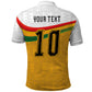 Custom Ghana Football Polo Shirt Abstract Flag and Kente Pattern